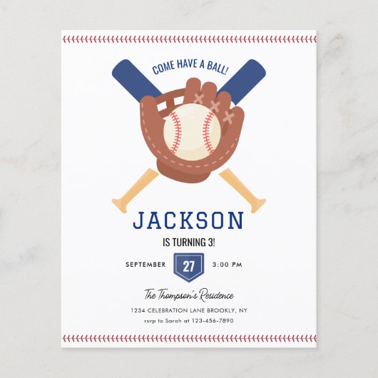 MINIMALISTISCHER Baseball-Batter im HAUSHALT (Vorderseite)