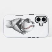 Minimalistischer Baseball iPhone 16 Hülle (Rückseite (Horizontal))