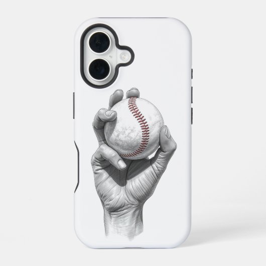 Minimalistischer Baseball iPhone 16 Hülle (Rückseite)
