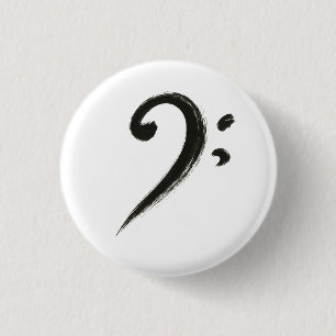 Minimalistischer Bass Clef - Symbol für Farbpinsel Button
