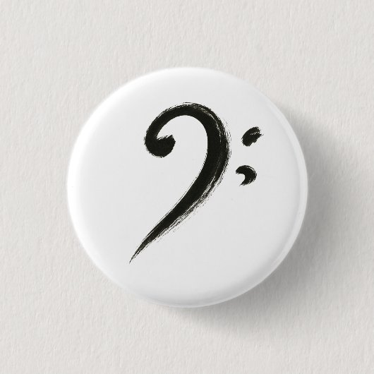 Minimalistischer Bass Clef - Symbol für Farbpinsel Button (Vorderseite)