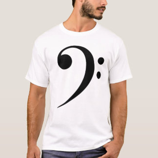 Minimalistischer Bass-F-Schlüssel-Musik-Symbol-Mus T-Shirt