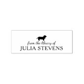 Minimalistischer Basset-Hund Gummistempel (Prägung)