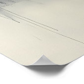 Minimalistischer Baum auf Hügel mit tropfenden Sch Poster (Ecke)