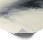 Minimalistischer Baum auf Hügel mit tropfenden Sch Poster (Ecke)
