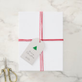 Minimalistischer Baum Frohe Weihnachten Geschenkanhänger (Mit Garn)