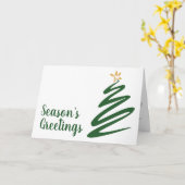 Minimalistischer Baum Karte (Gelbe Blume)