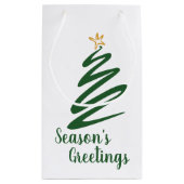 Minimalistischer Baum Kleine Geschenktüte (Rückseite)
