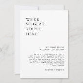 Minimalistischer Begrüßungsbrief und Veranstaltung Einladung (Vorderseite)