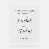 Minimalistischer Begrüßungseingang Personalisiert Acrylschild (Vorderseite)