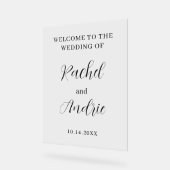 Minimalistischer Begrüßungseingang Personalisiert Acrylschild (Winkel)