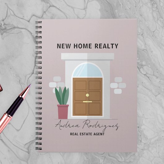 Minimalistischer Begrüßungsfront Haustür Real Anwe Notizblock