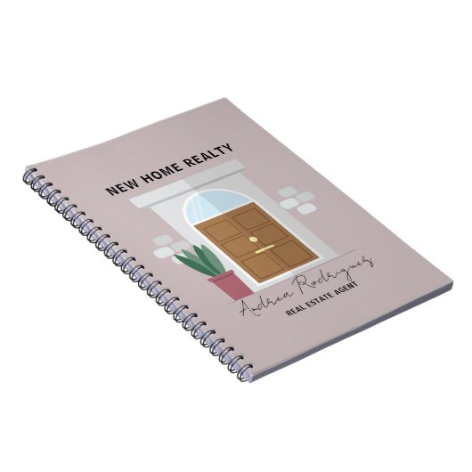 Minimalistischer Begrüßungsfront Haustür Real Anwe Notizblock (Rechte Seite)