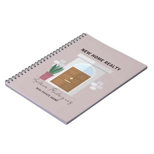 Minimalistischer Begrüßungsfront Haustür Real Anwe Notizblock (Linke Seite)