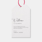 Minimalistischer Begrüßungskorb Geschenkanhänger (Vorderseite)