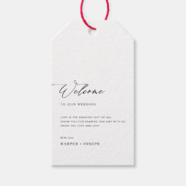 Minimalistischer Begrüßungskorb Geschenkanhänger