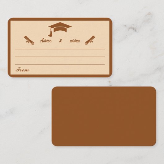 Minimalistischer Beige-Abschluss Begleitkarte (Vorne/Hinten)