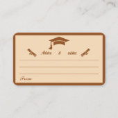 Minimalistischer Beige-Abschluss Begleitkarte (Vorderseite)