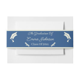 Minimalistischer Beige und blauer Abschluss Person Einladungsbanderole