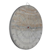 Minimalistischer, beige-weißer Marmor mit modernem Dartscheibe (Vorderseite Links)