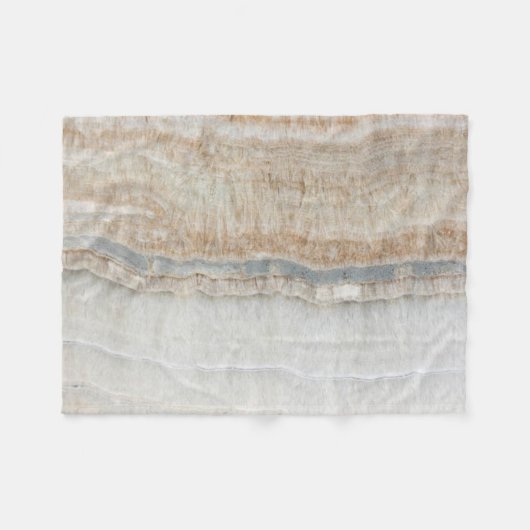 Minimalistischer, beige-weißer Marmor mit modernem Fleecedecke (Vorderseite (Horizontal))