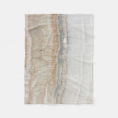 Minimalistischer, beige-weißer Marmor mit modernem Fleecedecke (Vorderseite)