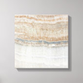 Minimalistischer, beige-weißer Marmor mit modernem Leinwanddruck (Vorderseite)