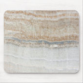 Minimalistischer, beige-weißer Marmor mit modernem Mousepad (Vorne)