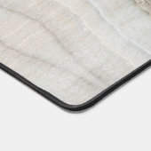 Minimalistischer, beige-weißer Marmor mit modernem Schreibtischunterlage (Ecke)