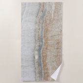 Minimalistischer, beige-weißer Marmor mit modernem Strandtuch (Vorderseite)