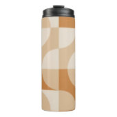 Minimalistischer beiger geometrischer Thermobecher Thermosbecher (Vorderseite)
