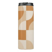 Minimalistischer beiger geometrischer Thermobecher Thermosbecher (Rückseite)