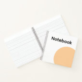 Minimalistischer Beiger Kreis Notizbuch (Innenseite)