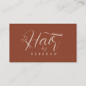 Minimalistischer Belagerungsmuster Haarstylist QR  Visitenkarte (Rückseite)