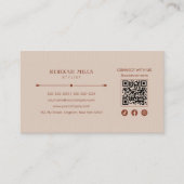 Minimalistischer Belagerungsmuster Haarstylist QR  Visitenkarte (Vorderseite)