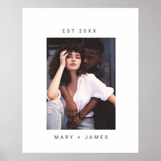 Minimalistischer benutzerdefinierter Foto Poster (Vorne)