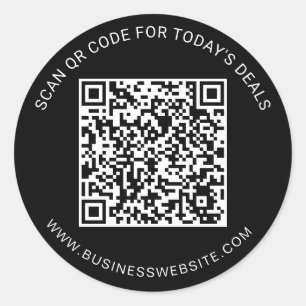 Minimalistischer benutzerdefinierter Geschäfts-QR- Runder Aufkleber