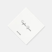 Minimalistischer benutzerdefinierter Name Personal Serviette (Ecke)