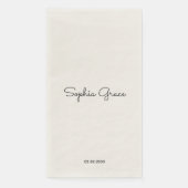 Minimalistischer benutzerdefinierter Name Personal Serviette (Vorderseite)