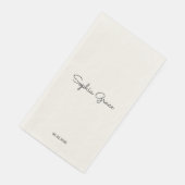Minimalistischer benutzerdefinierter Name Personal Serviette (Ecke)