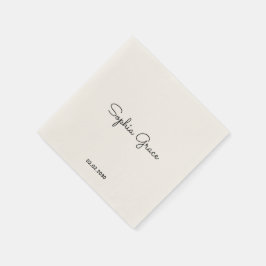 Minimalistischer benutzerdefinierter Name Personal Serviette