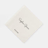 Minimalistischer benutzerdefinierter Name Personal Serviette (Ecke)