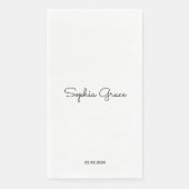 Minimalistischer benutzerdefinierter Name Personal Serviette (Vorderseite)