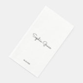 Minimalistischer benutzerdefinierter Name Personal Serviette (Ecke)