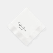 Minimalistischer benutzerdefinierter Name Personal Serviette (Ecke)
