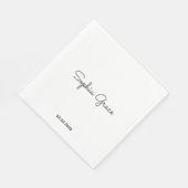 Minimalistischer benutzerdefinierter Name Personal Serviette (Ecke)