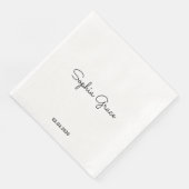 Minimalistischer benutzerdefinierter Name Personal Serviette (Ecke)