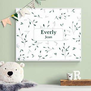Minimalistischer benutzerdefinierter Namen-Nursery Poster