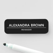 Minimalistischer benutzerdefinierter schwarzer Nam Namensschild (Beispiel)