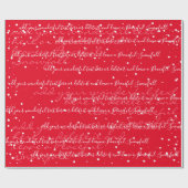 Minimalistischer, benutzerdefinierter Skripttexts Geschenkpapier (Flach)